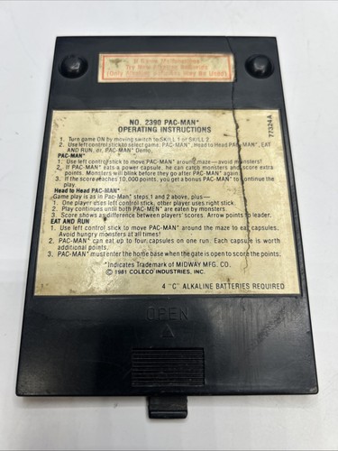 Original 1981 coleco - coleco, battery